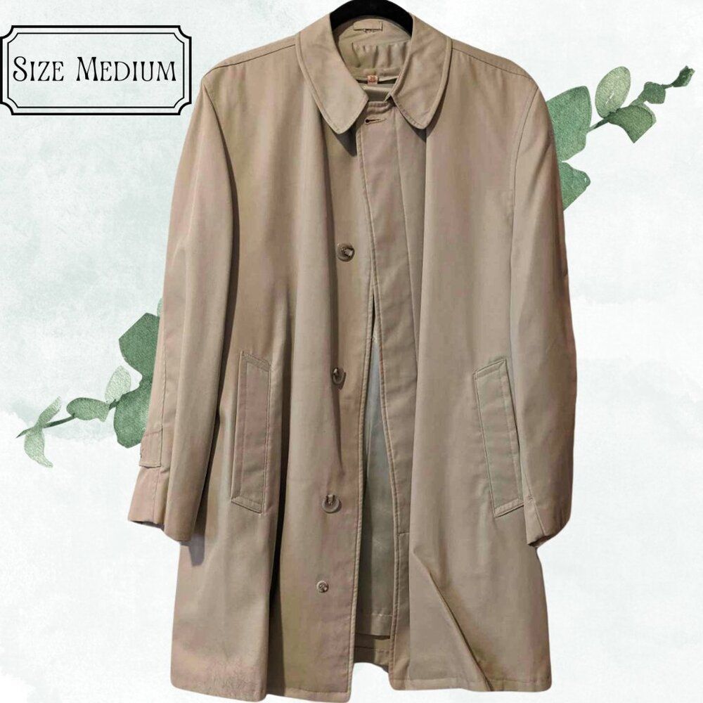 Vintage 1960's Larini Cravenette Men's Classic Waterproof Trench Coat